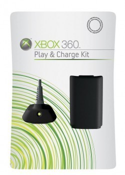Microsoft Xbox 360 Play & Charge Kit (Zwart) (Xbox360), Microsoft