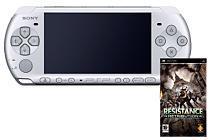 PSP Console 3000 (Silver) + Resistance: Retribution (hardware), Sony