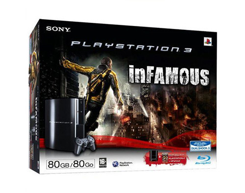 PlayStation 3 Console (80 GB) + Infamous (PS3), Sony Computer Entertainment