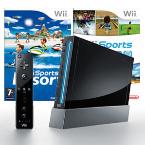 Wii Console Zwart incl. Wii Sports + Wii Sports Resort (Wii), Nintendo
