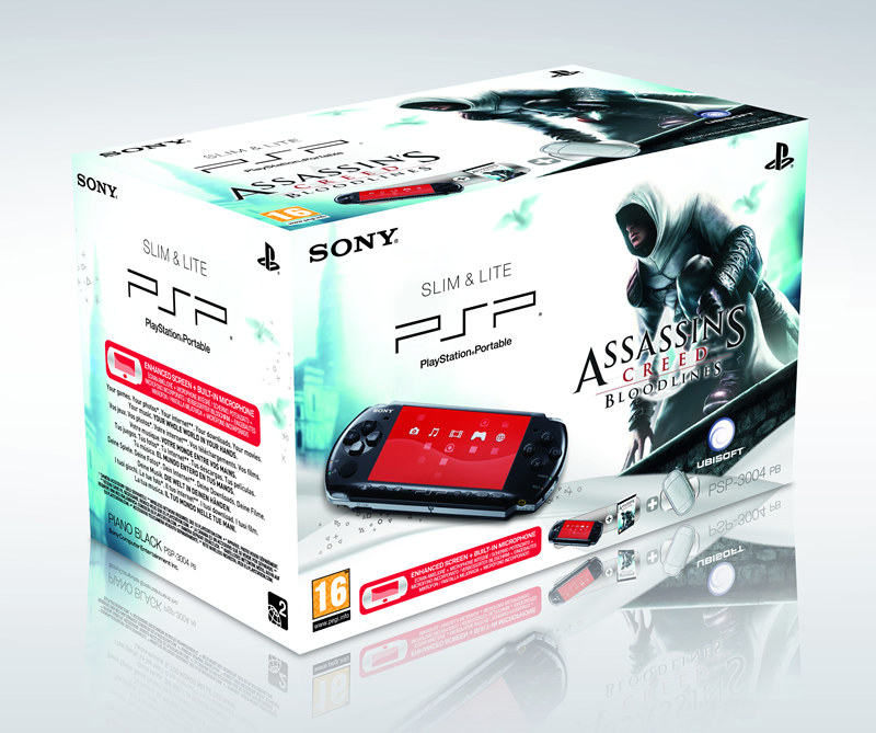 PSP Console 3000 (Black) + Assassin's Creed Bloodlines   (hardware), Sony