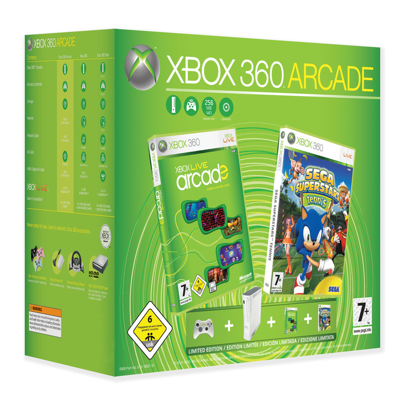Xbox 360 Console Arcade Bundel (inclusief Superstar Tennis) (Xbox360), Microsoft