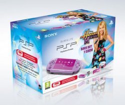 PSP Console 3000 (Lilac) + Hannah Montana: Rock Out the Show (hardware), Sony
