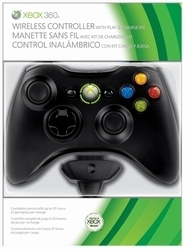 Microsoft Xbox 360 Controller Wireless + Play & Charge Kit (Slim) (Xbox360), Microsoft