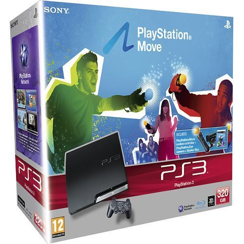 PlayStation 3 Console (320 GB) Slimline + PlayStation Move Starters Pack (PS3), Sony Computer Entertainment