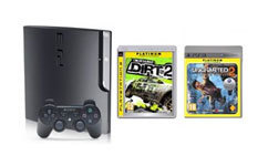 PlayStation 3 Console (320 GB) Slimline + Uncharted 2 + Colin McRae Dirt 2 (PS3), Sony Computer Entertainment