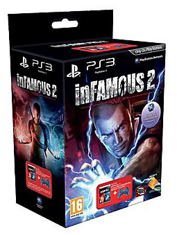 Sony Wireless Dualshock 3 Controller (transparant blauw) + Infamous 2 (PS3), Sony Computer Entertainment