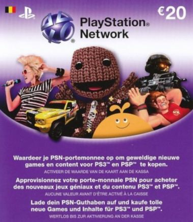 PlayStation Network tegoed 20 euro (BE) (PS4), Sony Computer Entertainment
