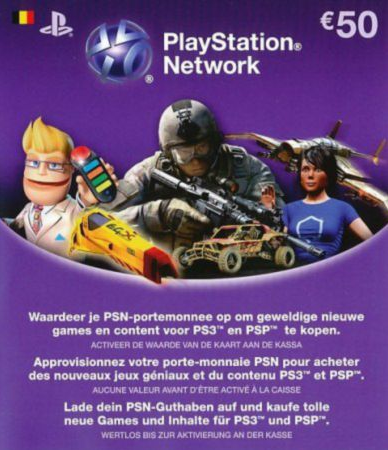 PlayStation Network tegoed 50 euro (BE) (PS4), Sony Computer Entertainment