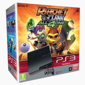 PlayStation 3 Console (320 GB) Slimline + Ratchet & Clank: All 4 One (PS3), Sony Computer Entertainment