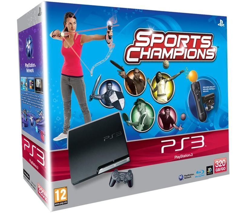 PlayStation 3 Console (160 GB) Slimline + PlayStation Move Starters Pack + Sports Champion (PS3), Sony Computer Entertainment
