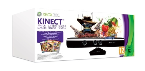 Microsoft Xbox 360 Kinect + Kinect Adventures + The Gunstringer + Fruit Ninja (Xbox360), Microsoft