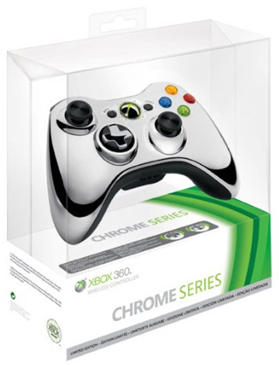 Microsoft Xbox 360 Controller Wireless Chrome Silver Limited Edition (Xbox360), Microsoft