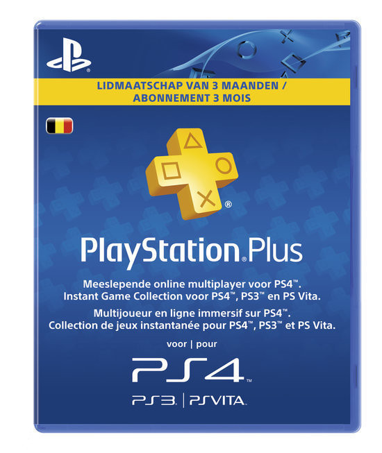 PlayStation Plus Voucher 90 Dagen (BE) (PS4), Sony