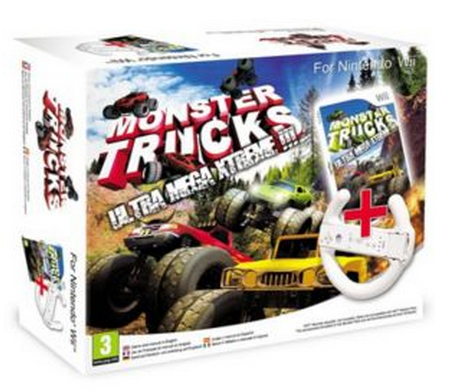 Monster Trucks: Ultra Mega Xtreme + Steering Wheel (Wii), FunBox Media