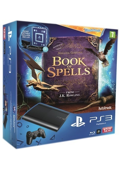 PlayStation 3 Console (12 GB) Super Slim + PS Move Starters pack + Wonderbook + Book of Spells + AR- (PS3), Sony Computer Entertainment