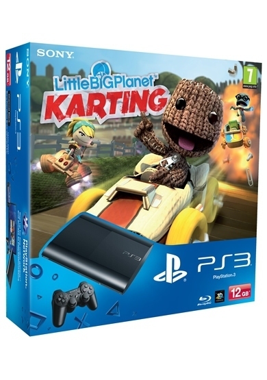 PlayStation 3 Console (12 GB) Super Slim + LittleBigPlanet Karting (PS3), Sony Computer Entertainment
