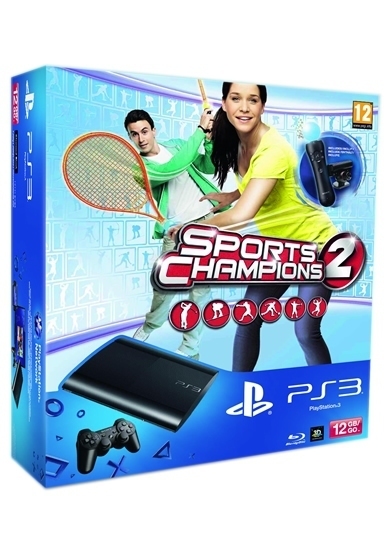 PlayStation 3 Console (12 GB) Super Slim + PS Move Starters pack + Sports Champions 2 (PS3), Sony Computer Entertainment