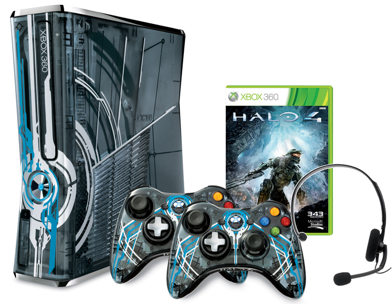 Xbox 360 Console Slim 320 GB Limited Halo 4 Edition + Twee Controllers + Halo 4 (Xbox360), Microsoft