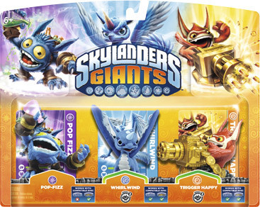 Skylanders: Giants Character Whirlwind, Pop-Fizz en Trigger Happy (Triple) (hardware), Toys for Bob