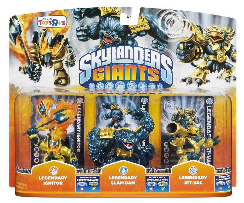 Skylanders: Giants Character Legendary Ignitor, Legendary Slam Bam en Legendary Jet-Vac (Triple) (hardware), Toys for Bob