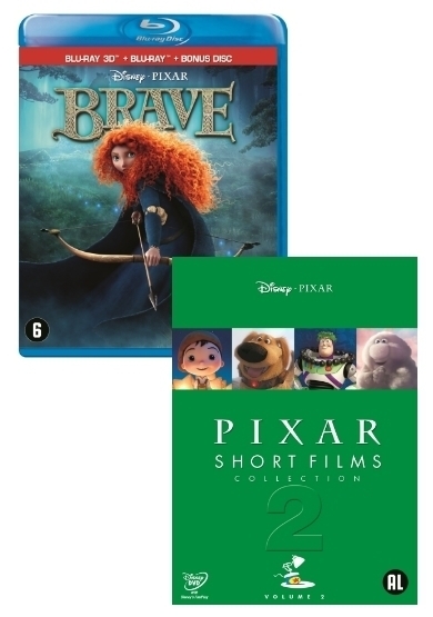 Brave (2D+3D) + DVD Pixar Short Films Collection 2 (Blu-ray), Mark Andrews, Brenda Chapman, Steve Purcell