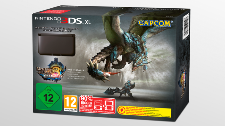 Nintendo 3DS XL Console Zwart + Monster Hunter 3 Ultimate (3DS), Nintendo