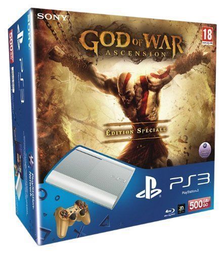 PlayStation 3 Console (500 GB) Super Slim (wit) + God of War: Ascension SE + God Of War Controller (PS3), Sony Computer Entertainment