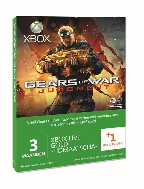 Microsoft Xbox Live Gold 3 + 1 Maand Abonnement Gears of War: Judgment Thema (Xbox360), Microsoft