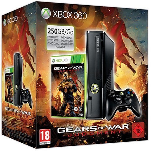 Xbox 360 Console Slim 250 GB + Gears of War: Judgment (Xbox360), Microsoft