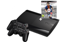 PlayStation 3 Super Slim 12GB + 2 Draadloze Controllers + FIFA 13 (PS3), Sony Entertainment