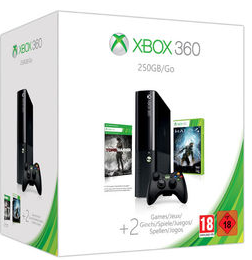 Xbox 360 Console New Slim 250 GB + Halo 4 + Tomb Raider (2013) (Xbox360), Microsoft