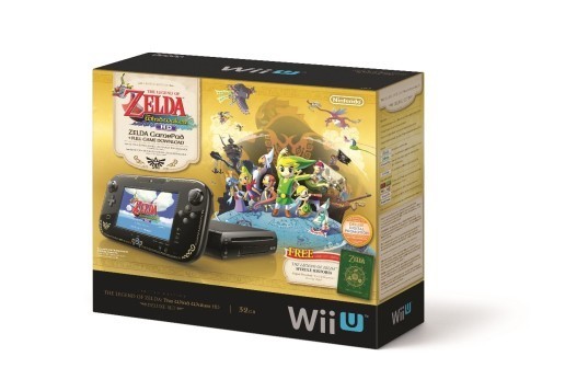 Wii U Console 32GB Premium + Zelda: The Wind Waker HD + Limited Edition Gamepad (Zwart) (Wiiu), Nintendo
