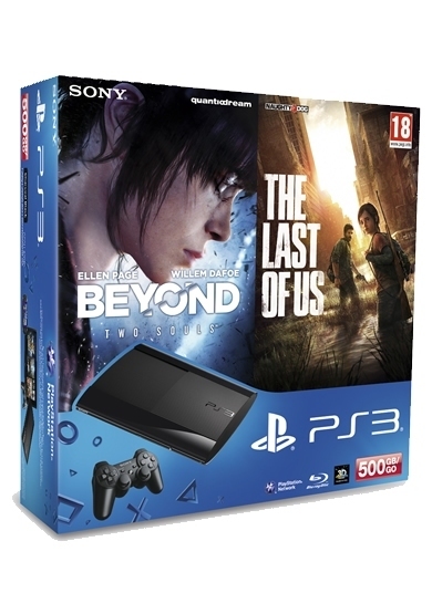 PlayStation 3 Console (500 GB) Super Slim + The Last Of Us + Beyond: Two Souls (PS3), Sony Computer Entertainment