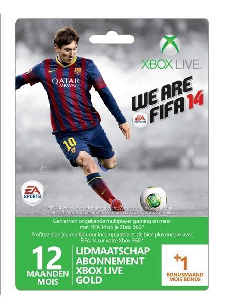 Microsoft Xbox Live Gold 12 + 1 Maanden Abonnement FIFA 14 Thema (Xbox360), Microsoft