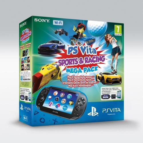 PlayStation Vita Console WiFi + 8 GB Memory Card + Sports & Racing Mega Pack Voucher (PSVita), Sony Computer Entertainment