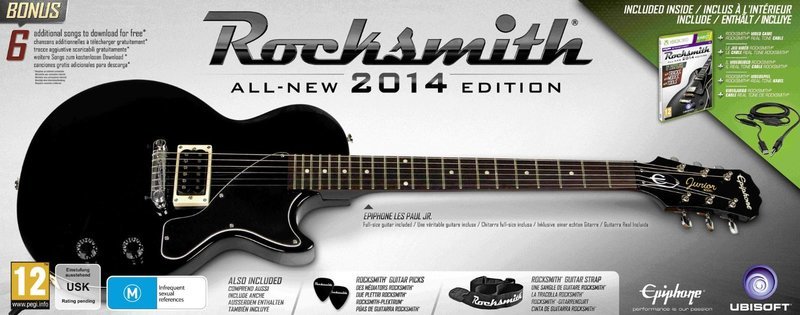 Rocksmith 2014 + Real Tone Cable + Epiphone Les Paul Junior Gitaar (Xbox360), Ubisoft