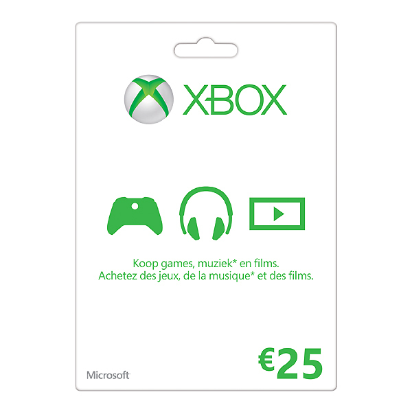 Microsoft Xbox Live Gift Card 25 Euro (Xbox One), Microsoft