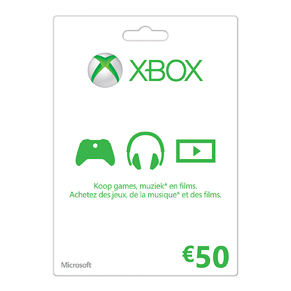 Microsoft Xbox Live Gift Card 50 Euro (Xbox One), Microsoft