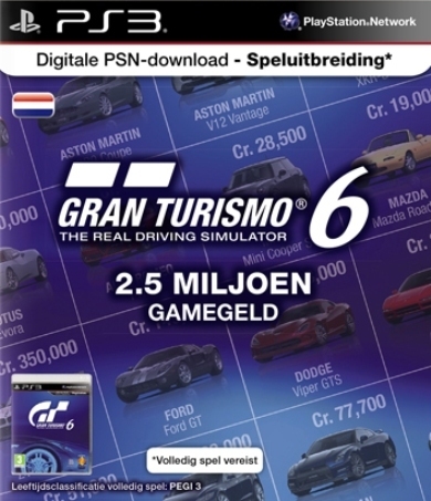 Gran Turismo 6 Credit Voucher 2,5 Miljoen (NL) (PS3), Polyphony Digital