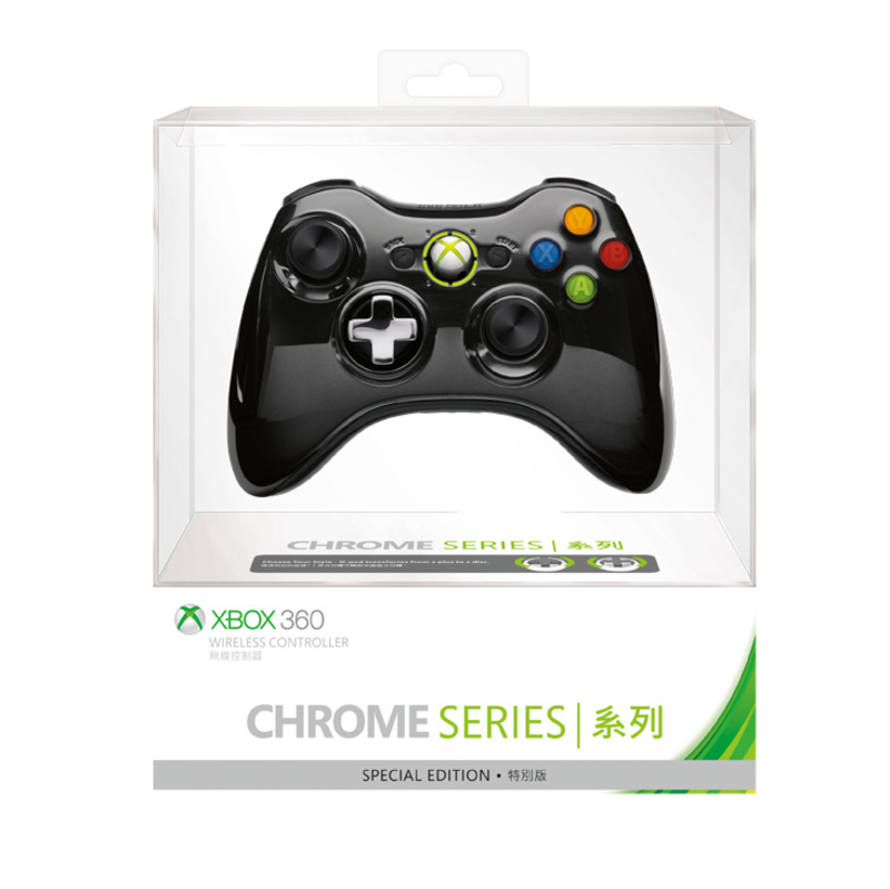 Microsoft Xbox 360 Controller Wireless Chrome Black Limited Edition (Xbox360), Microsoft