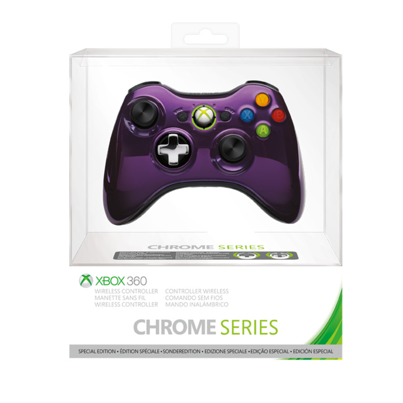 Microsoft Xbox 360 Controller Wireless Chrome Purple Limited Edition (Xbox360), Microsoft