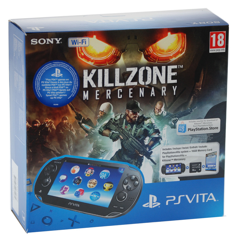 PlayStation Vita Console WiFi + 16 GB Memory Card + Killzone Mercenary Voucher (PSVita), Sony Computer Entertainment