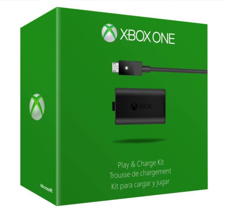 Xbox One Play & Charge Kit (zwart) (Xbox One), Microsoft