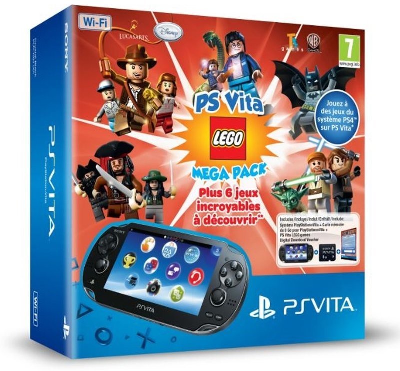PlayStation Vita Console WiFi + 16 GB Memory Card + LEGO Mega Pack Voucher (PSVita), Sony Computer Entertainment