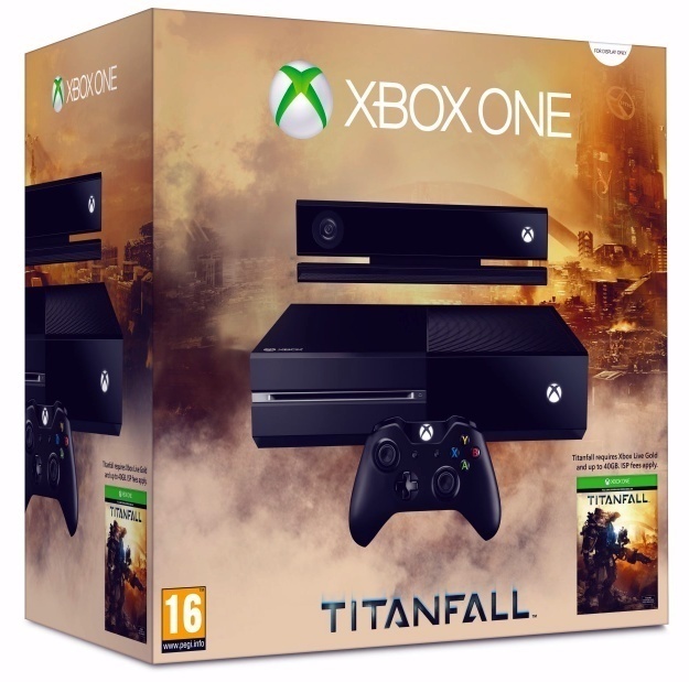Xbox One Console met Kinect (500 GB) (zwart) + Titanfall Voucher (Duitse Import) (Xbox One), Microsoft