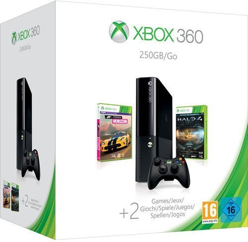 Xbox 360 Console New Slim 250 GB + Forza Horizon + Halo 4 Game Of The Year Edition (Xbox360), Microsoft