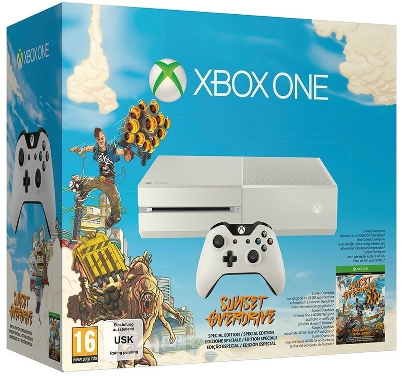 Xbox One Console (500 GB) (Wit) + Sunset Overdrive Voucher