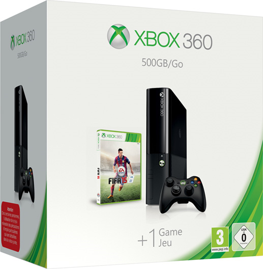 Xbox 360 Console New Slim 500 GB + FIFA 15 (Xbox360), Microsoft