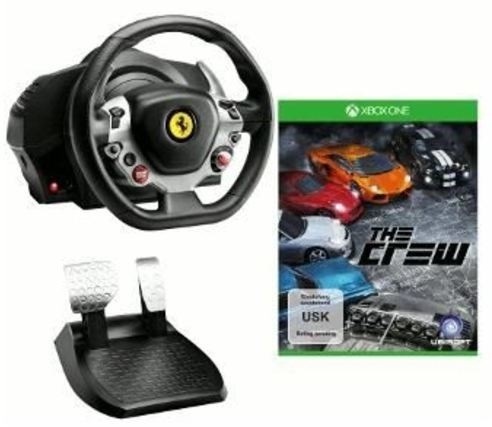 Thrustmaster TX Ferrari 458 Italia Steering Wheel + The Crew (Xbox One/PC) (Xbox One), Thrustmaster